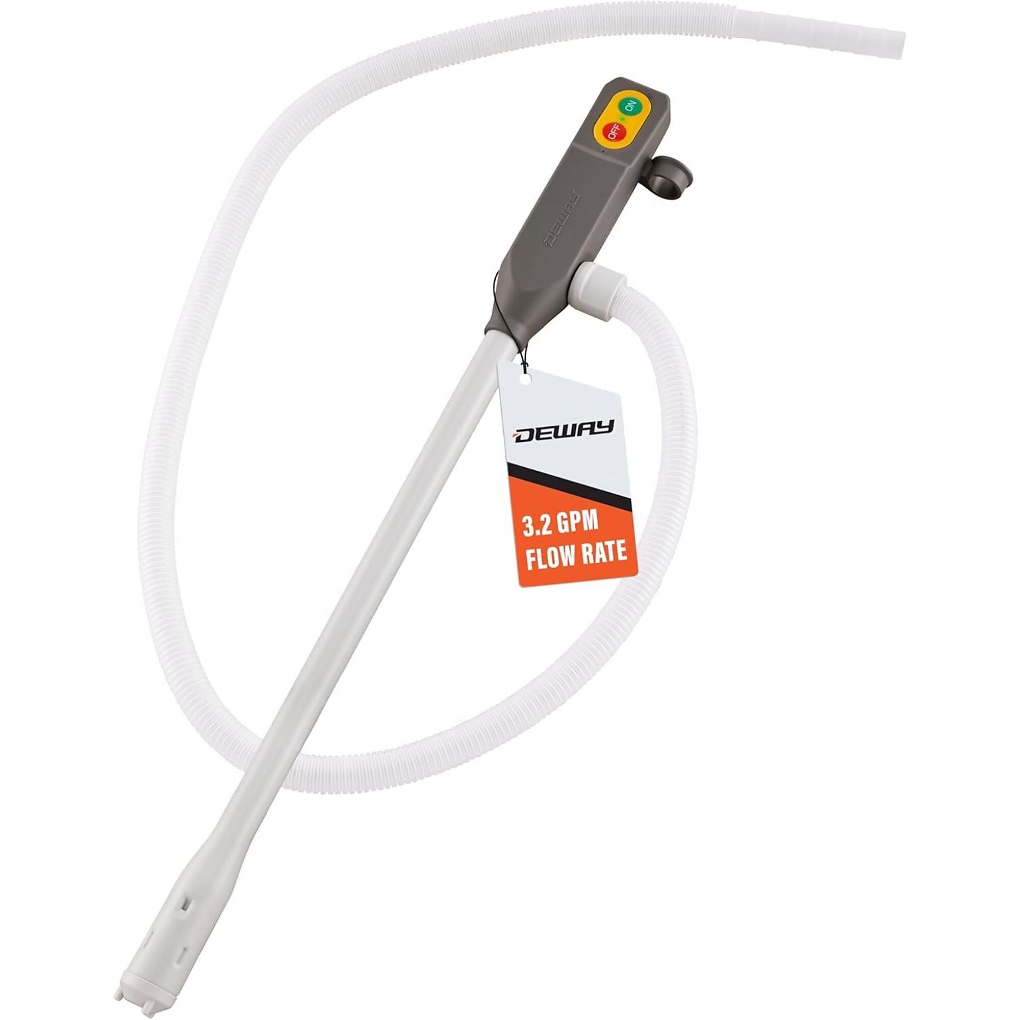 Deway Portable Fuel Transfer Pump — Cordless, Lightweight, Nozzle and Siphon Hose, Model# WAYSPPV2B